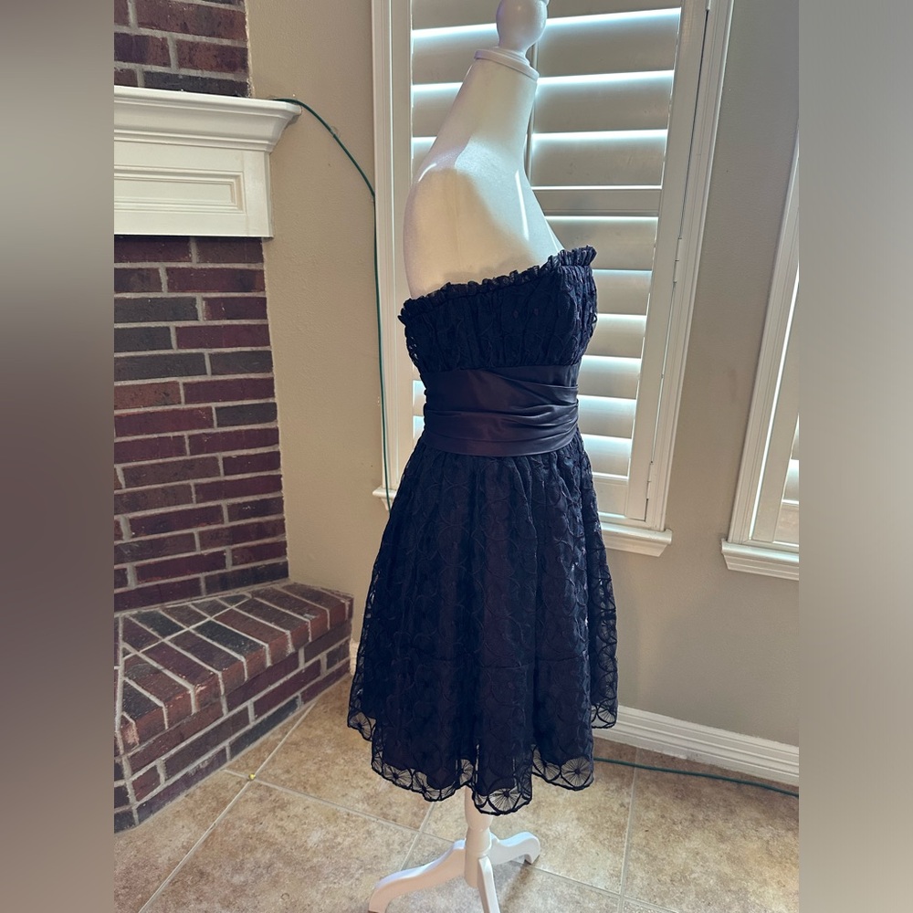 Vintage Betsey Johnson New York Purple Navy Fit & Flare Skater Party Dress 8 - Picture 2 of 4